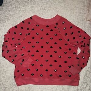 Wildfox Red Lip Print Sweatshirt